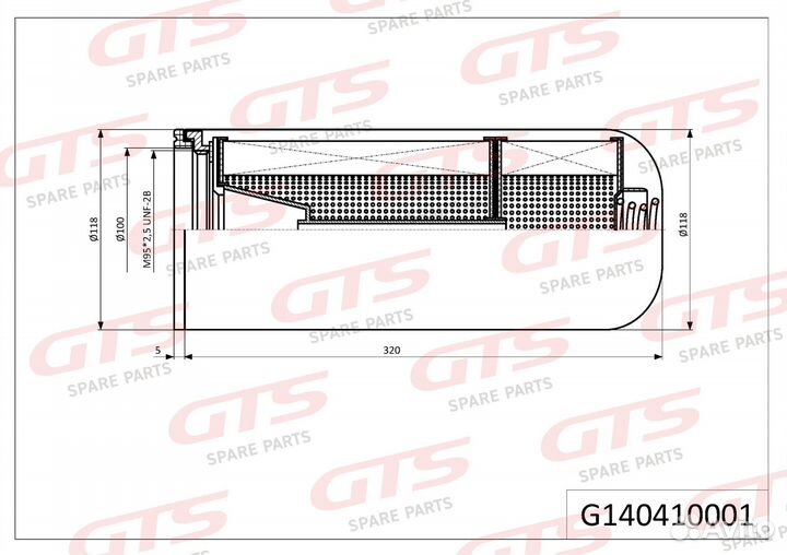 Фильтр масляный hitachi