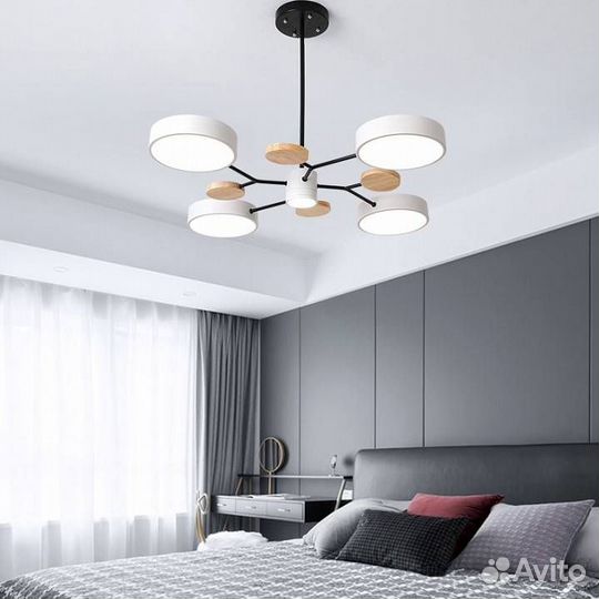 Люстра на штанге Imperiumloft Meade Lamps White meade-01