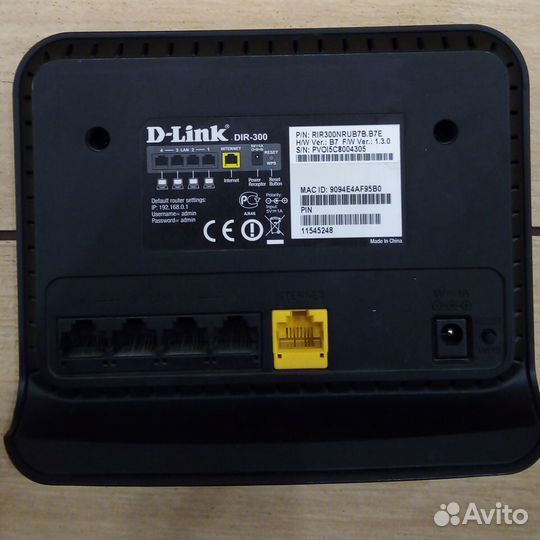 Роутер D-Link Dir-300nrub7B