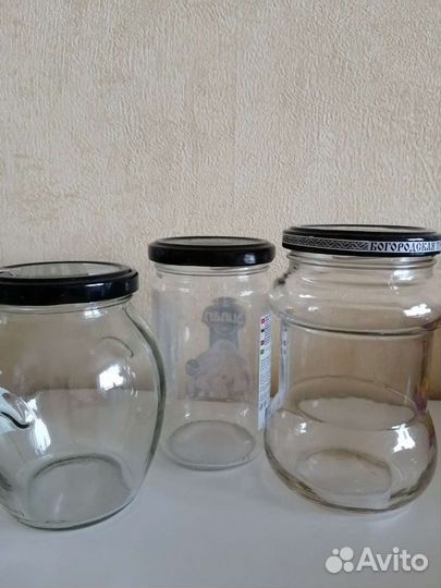 Банки стеклянные, разных объёмов