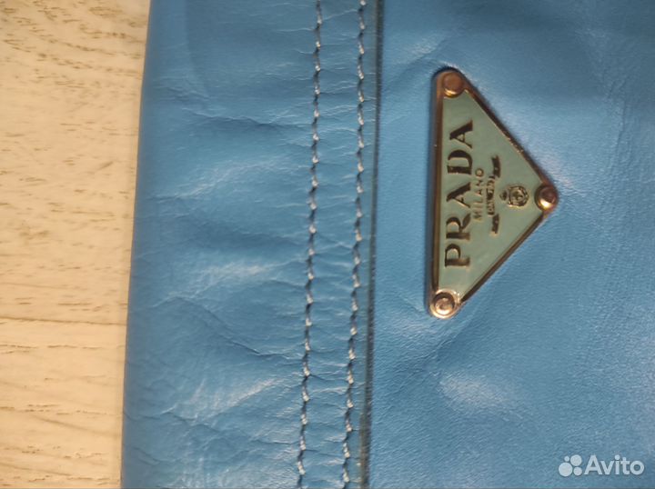 Клатч натуральная кожа Prada