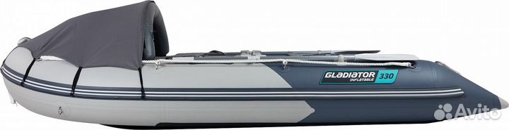 Лодка Пвх Gladiator C 330 AL свет.-темн. серая