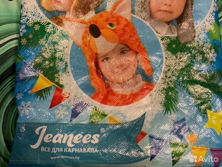 Шапка маска новогодняя - снеговик