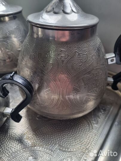 Чайно кофейный сервиз СССР металл