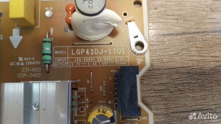 Материнская плата и блок питания lg 43uk6200pla