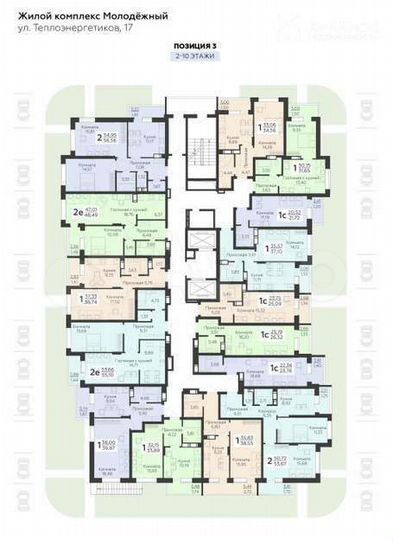 Квартира-студия, 23,8 м², 5/19 эт.