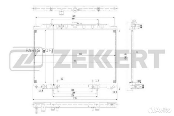 Радиатор охлаждения Ниссан X-Трейл (T30) 01