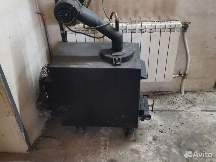 Печь калорифер на отработке