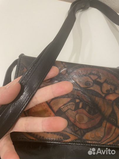 Сумка женская натуральная кожа коричневая