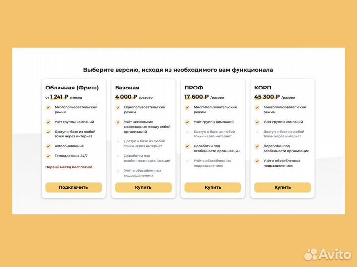 1C:Бухгалтерия 8 лицензия облачная версия