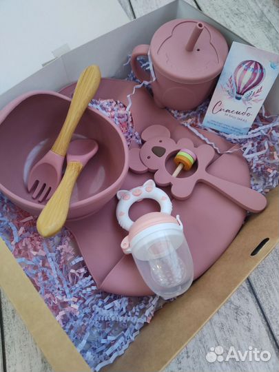 Новая детская силиконовая посуда