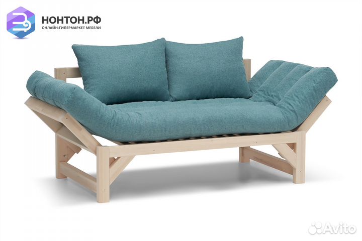 Диван кушетка Амбер-2 изумрудный