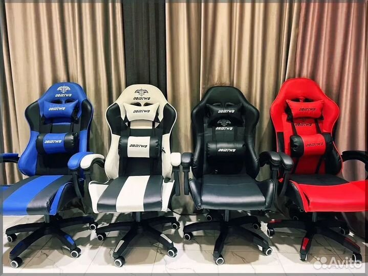 Компьютерный геймерский стул с массажером