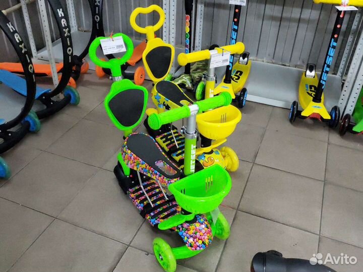 Самокат 5 в 1, 3-х колесный