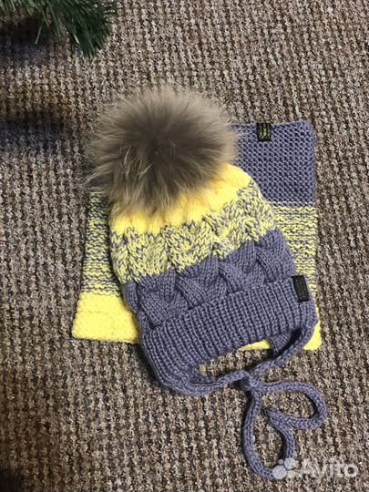 Комплект шапка снуд- ручная работа