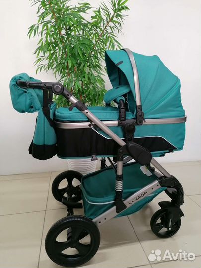 Новая коляска-трансформер Luxmom 558 2в1 (изумруд)