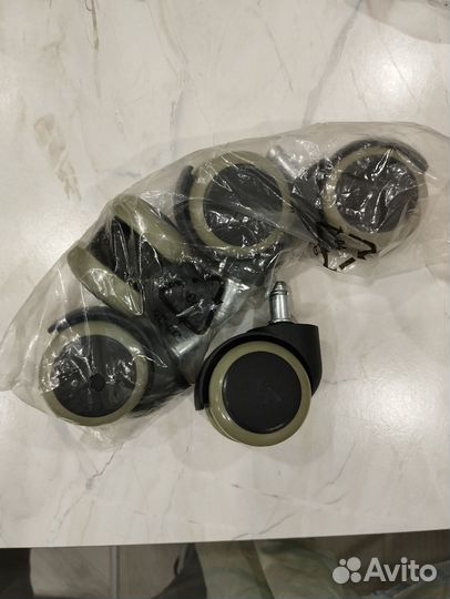 Колеса для офисного стула цвет серый/чёрный