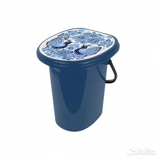 Ведро-туалет 20,0 л Smart Solution Гжель темно-син