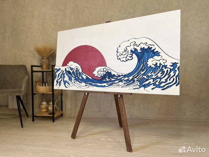 Панно из дерева в японском стиле