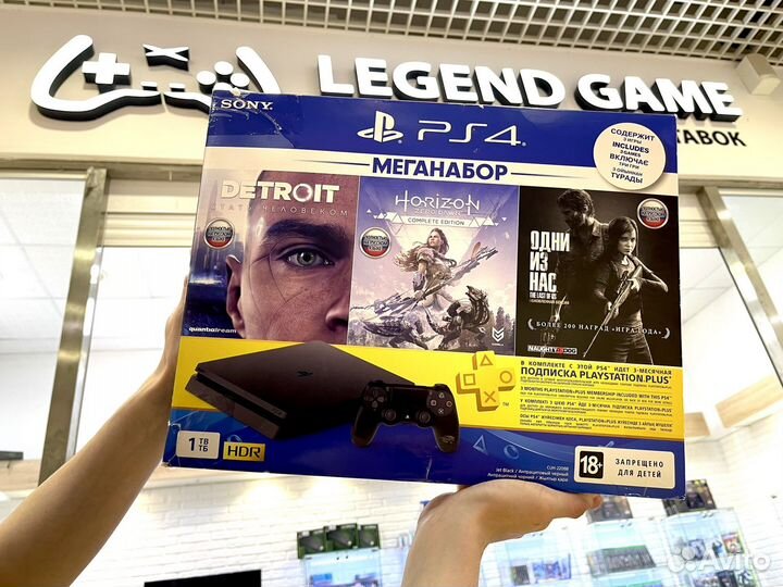 Sony PS4 Slim 1TB идела +гарантия