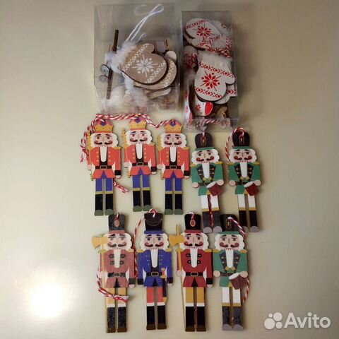 Игрушки - украшения для нг и Рождества из дерева