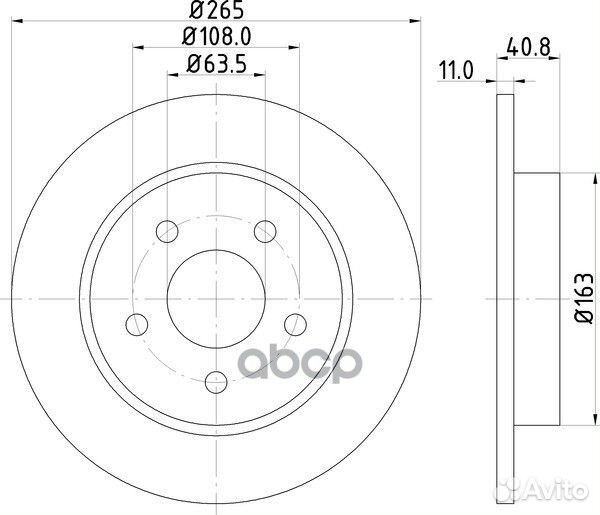 Диск тормозной зад ND5020K nisshinbo