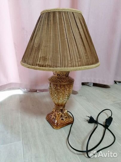 Лампа настольная с абажуром СССР