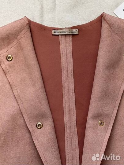 Замшевый кардиган-тренч Zara