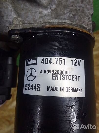Моторчик стеклоочистителя Мерседес Вито 639