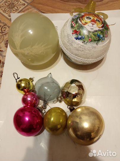 Ёлочные игрушки стекло СССР