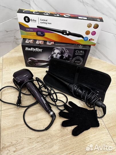 2 плойки Babyliss curl secret и erica конусная