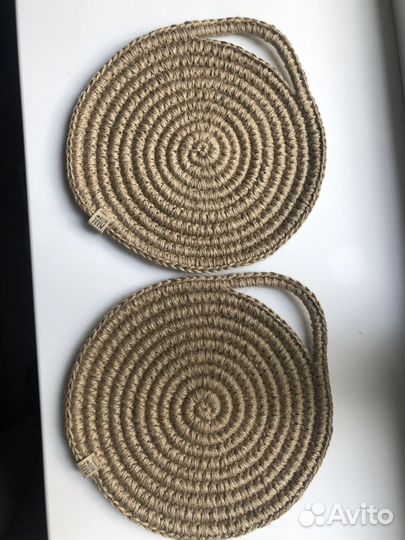 Салфетки сервировочные из джута ручной работы