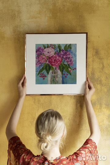 Картина маслом на холсте Цветы