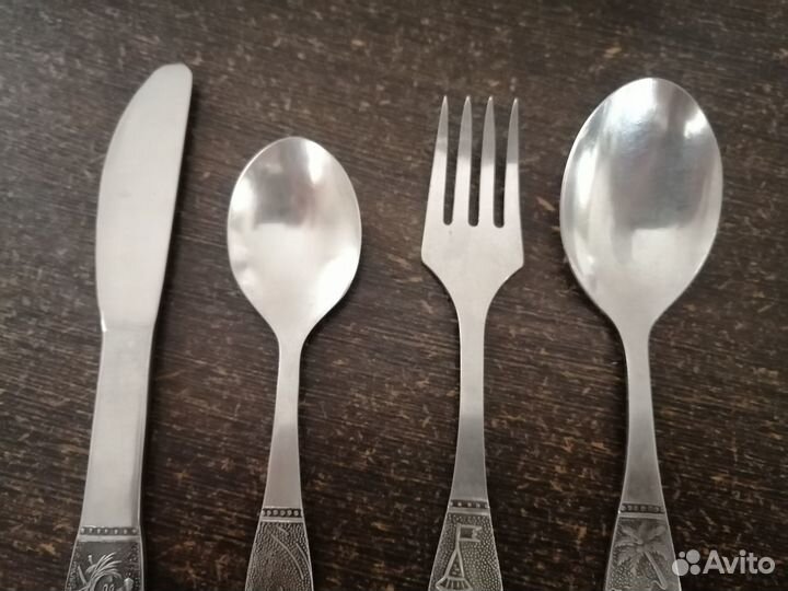 Набор детских столовых приборов СССР мультики