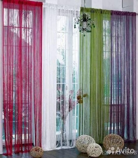 Шторы нити кисея