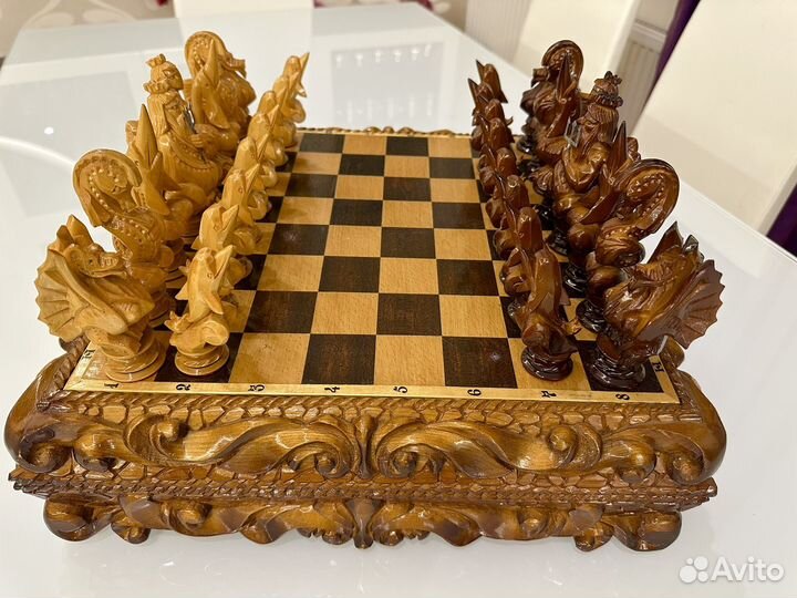 Бронь Шахматы деревянные резные ручной работы