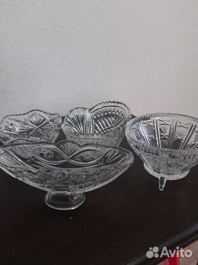 Конфетница хрусталь СССР