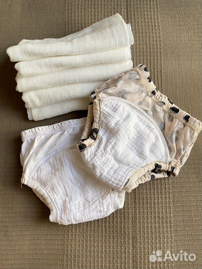 Многоразовые трусики и марлевые подгузники новые
