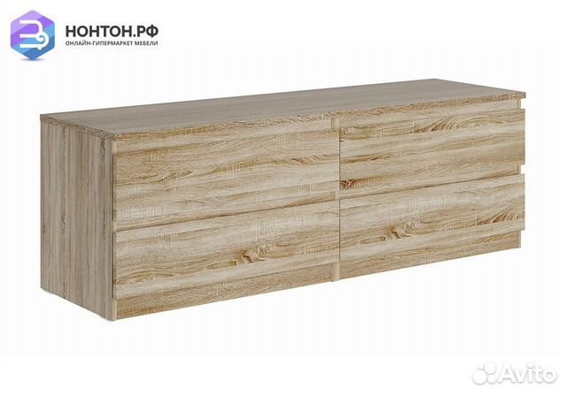 Комод низкий Мальта 4 ящика сонома