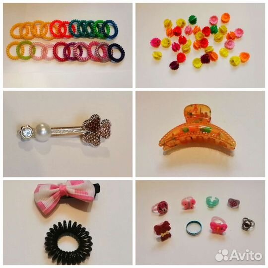 Резинки, заколки, перстеньки