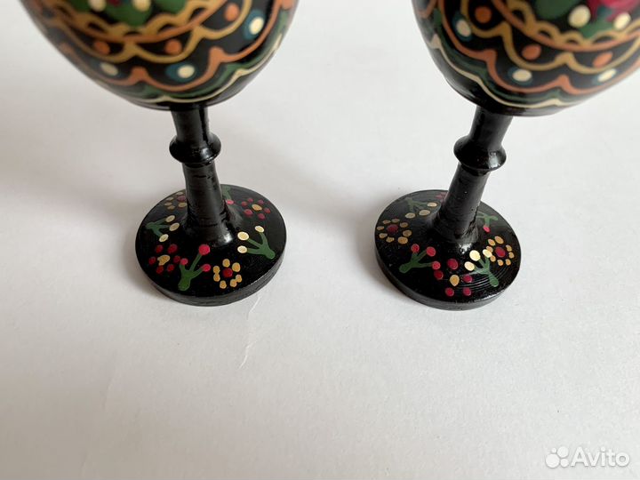 Рюмки на ножках деревянные новые СССР