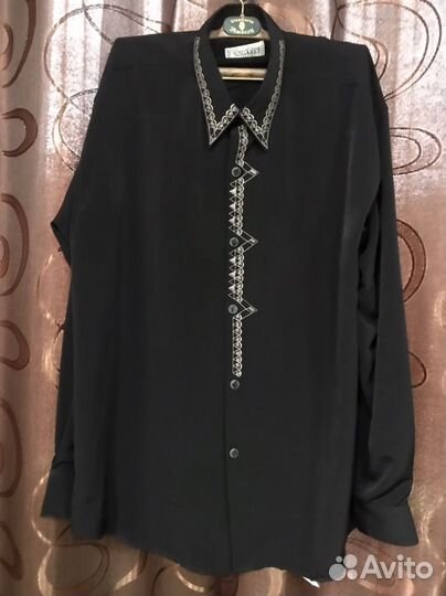 Рубашка мужская черная, размер XL