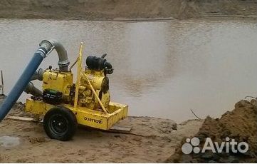 Аренда мотопомпы. Откачка водоёмов, котлованов