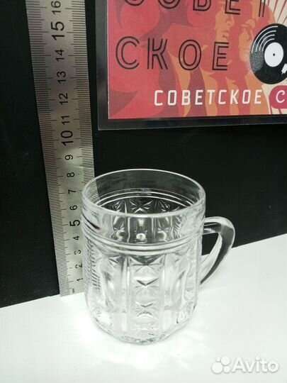 Набор кружек с резным декором Хрусталь СССР 5 шт