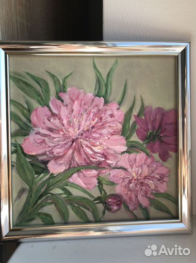 Картина маслом цветы