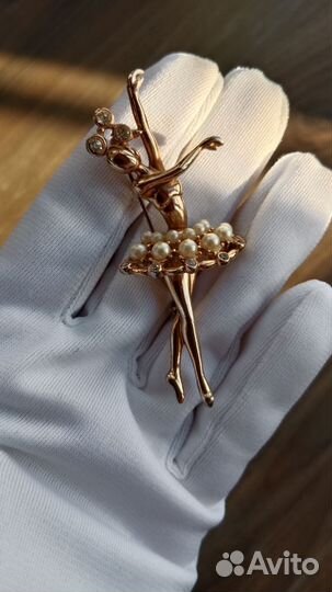 Брошь балерина винтаж