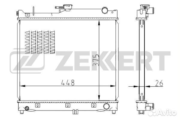 Радиатор охлажд Suzuki Jimny 98