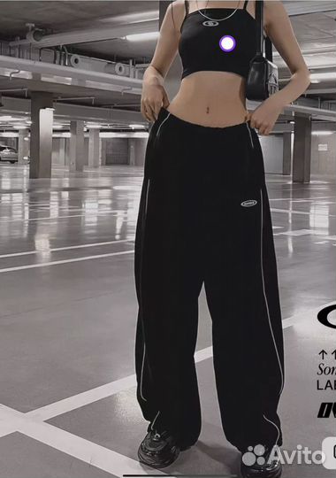 Штаны оверсайз спортивные Y2K карго винтажные