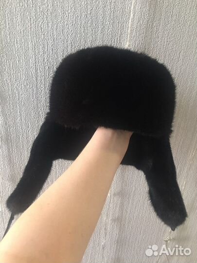 Мужская норковая шапка ушанка