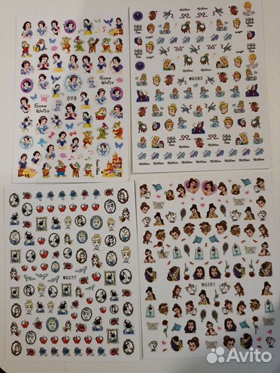 Наклейки для ногтей, Слайдеры, Стикеры, Дисней